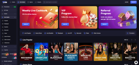 Best Online Casinos Explained (2026) 8 Spin Aura live dealer casinos lobby with roulette, blackjack and game show tables