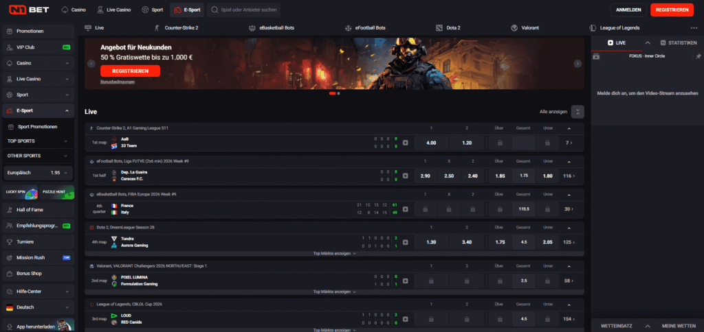 Esports Betting Sites In 2026: How They Work And What Really Matters 6 N1Bet esports betting sites platform with live Counter-Strike and Valorant betting